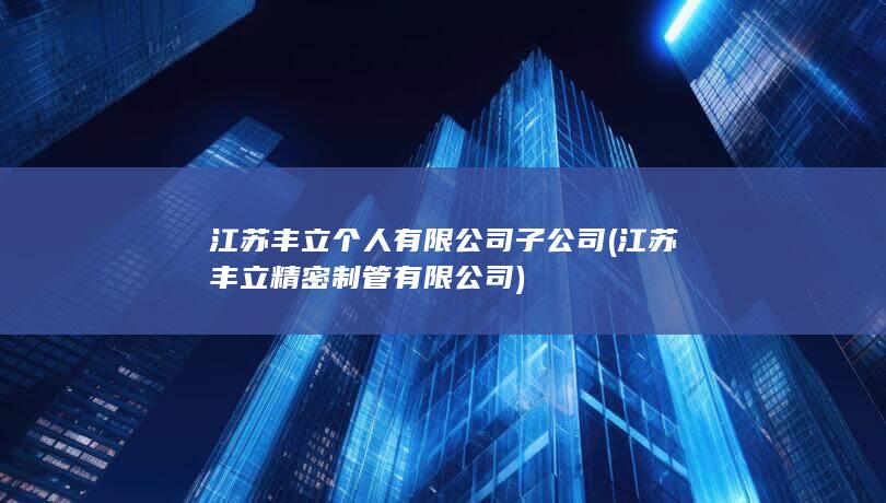 江苏丰立个人有限公司子公司