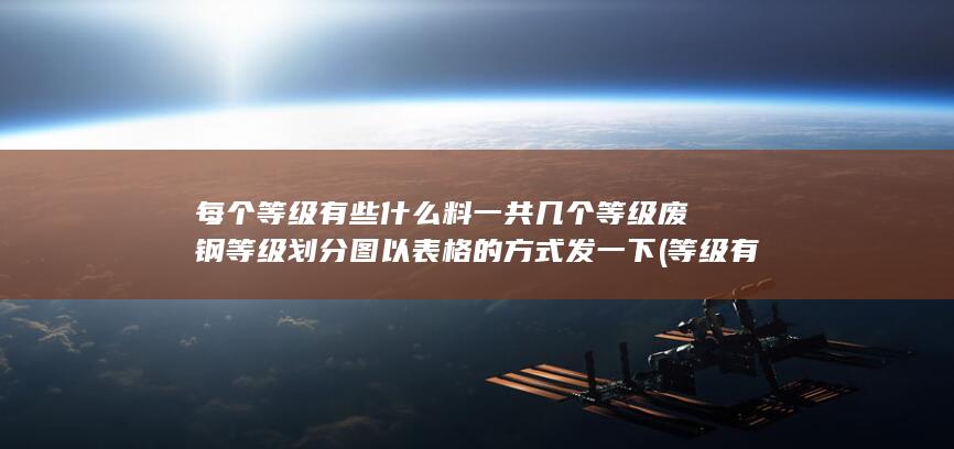 一共几个等级