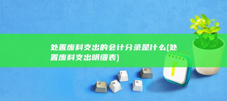 处置废料支出的会计分录是什么