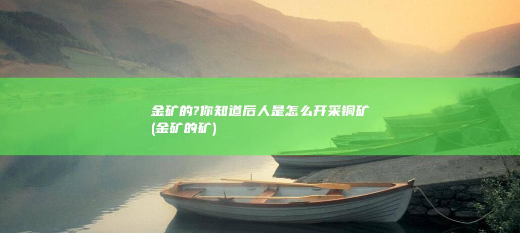 金矿的矿