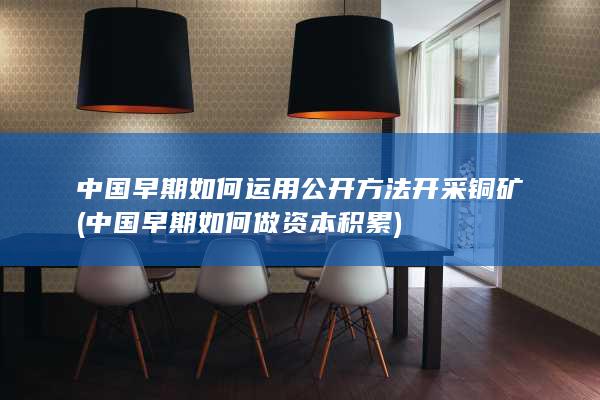 中国早期如何做资本积累