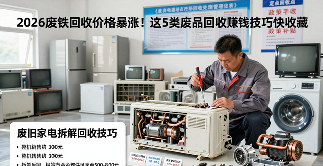 2026废铁回收价格暴涨_铜制品锂电池废旧家电电子设备副业赚钱_废钢回收