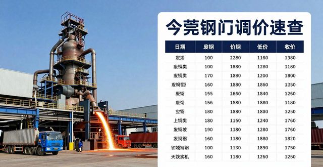 钢厂最新调价信息_废钢价格走势_废钢回收东莞