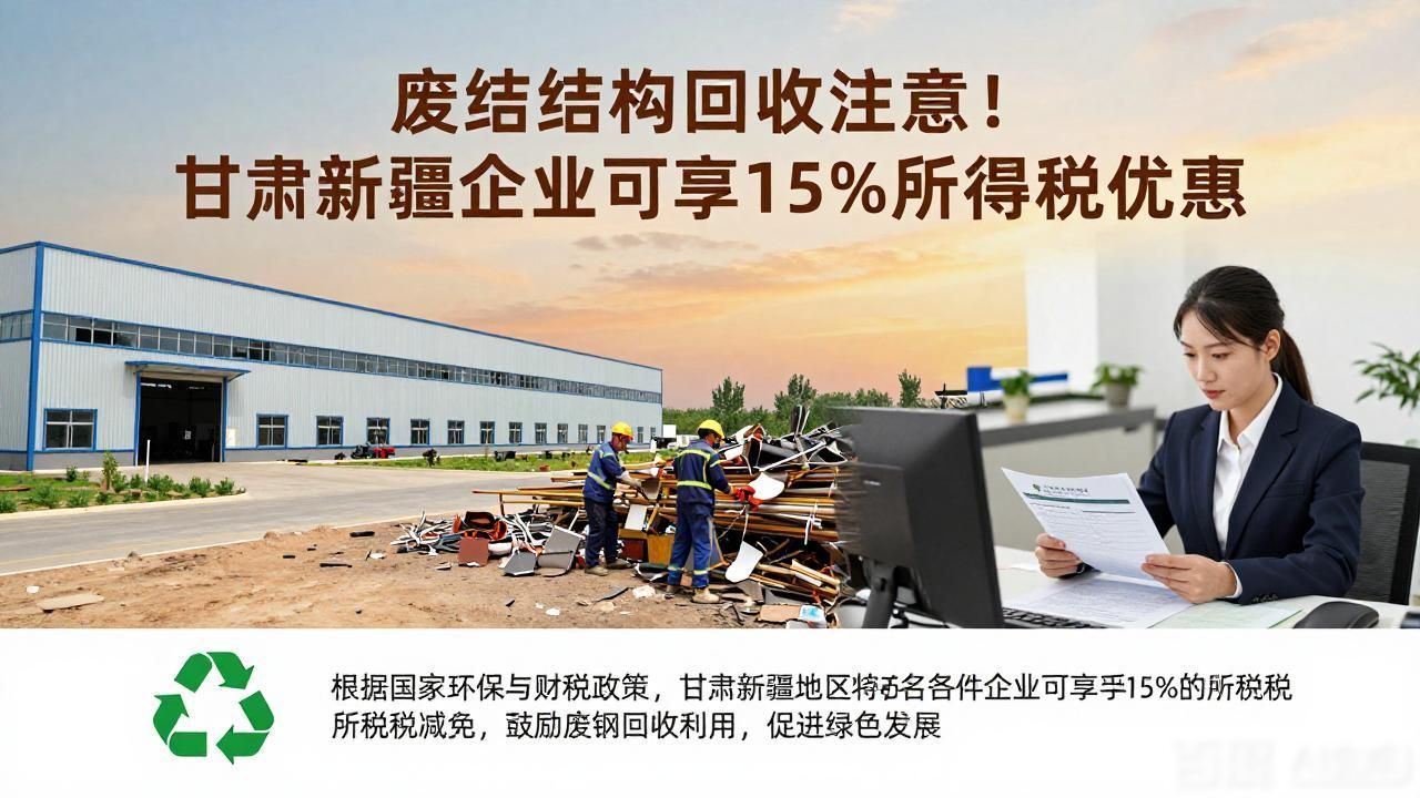 西部地区鼓励类产业企业所得税优惠_甘肃废钢回收企业所得税优惠_废钢结构回收