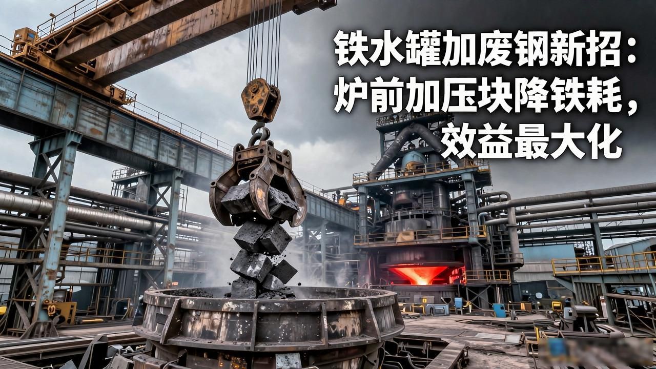 转炉炉前加钢筋压块_铁水罐加废钢_炼钢降铁耗新举措