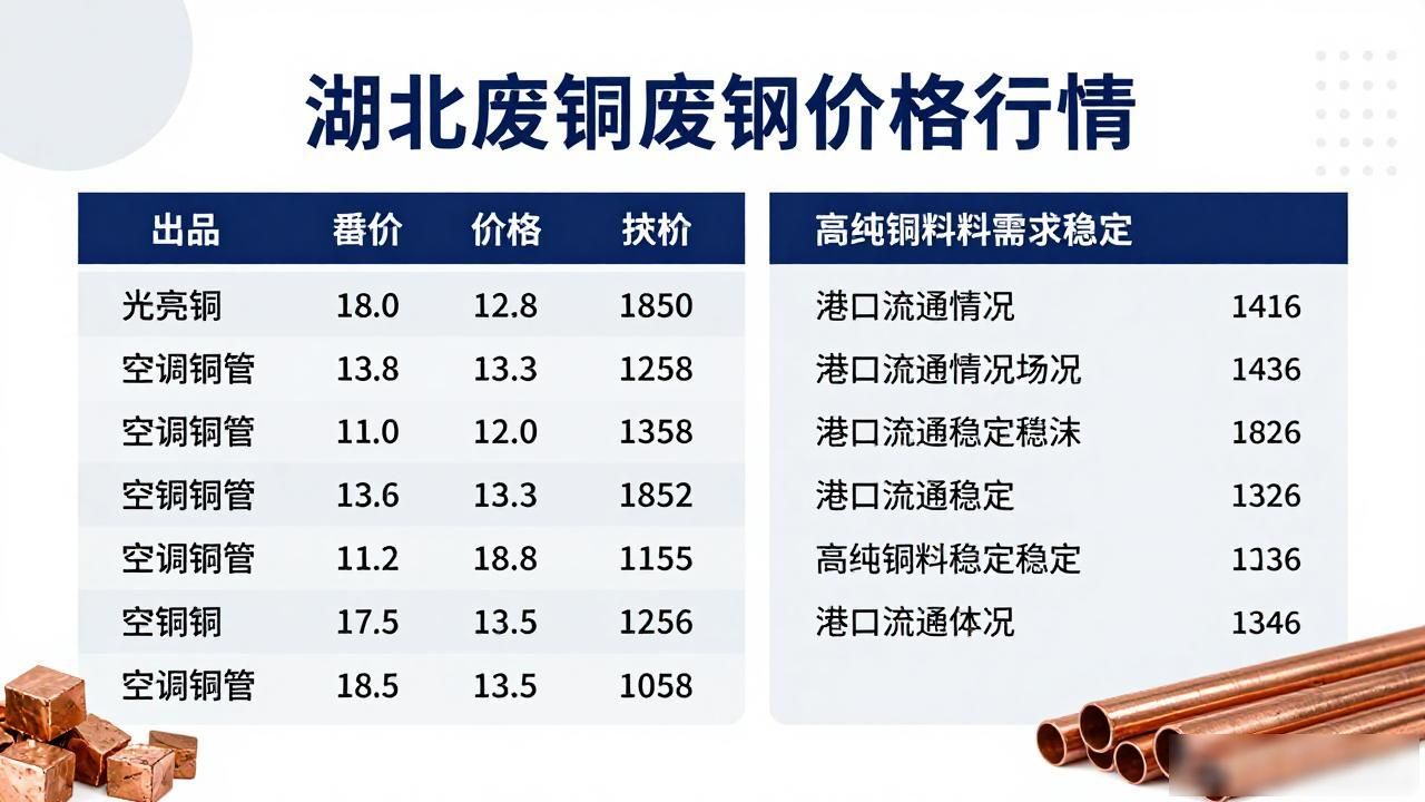 今日铜价多少一斤_、湖北废铜废钢价格行情‘_今日废铜回收最新价格