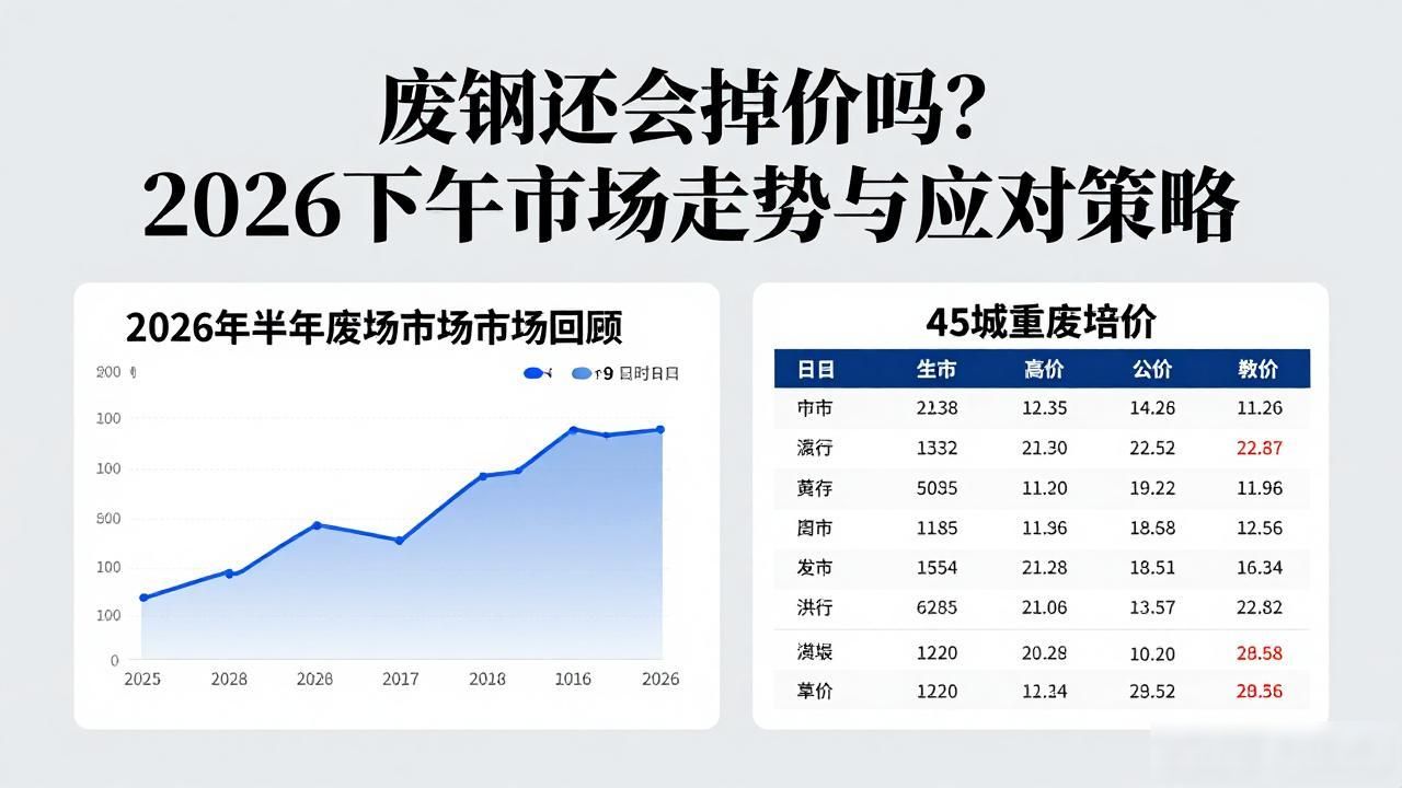 2026年上半年中国废钢市场运行情况_下半年市场展望及应对策略_废钢还会掉价吗