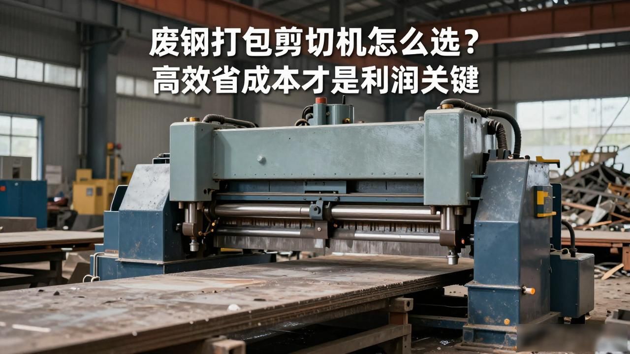 废钢打包剪切机_废钢回收设备_鸿运双缸剪